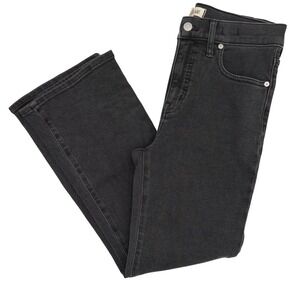 Madewell Cali Demi-Boot Jeans Faded Black High Rise Cropped Women's Size 29